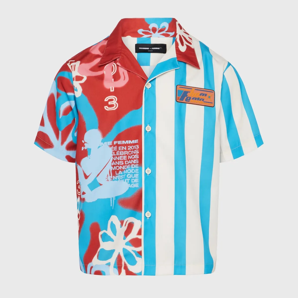 Homme   Femme "Wynwood" Striped Button Shirt - Clay